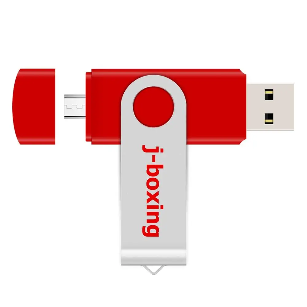 USB флеш накопитель J boxing OTG 64 ГБ 32 16 8 Micro 2 0 металлический поворотный диск для