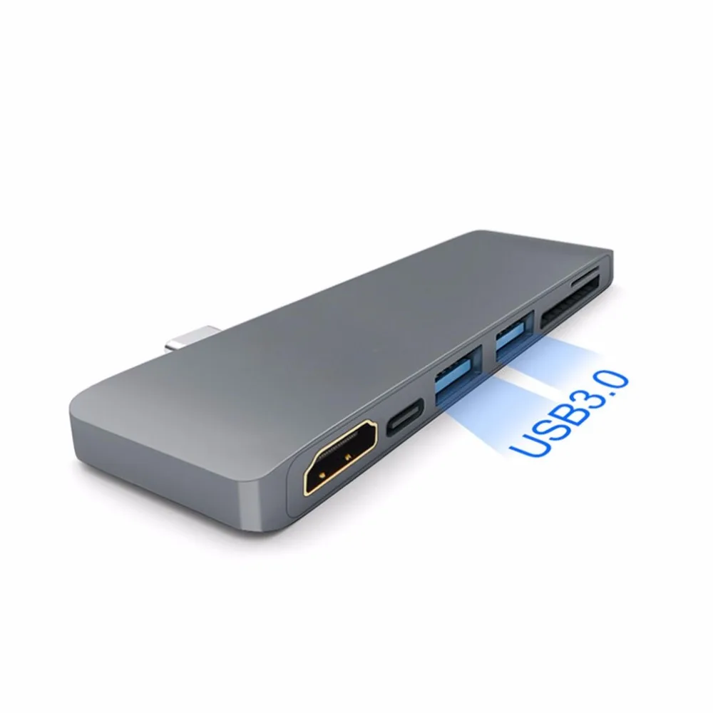 Высокопроизводительный ультратонкий портативный концентратор type-C к HDMI PD-power с безопасной цифровой/TF кард-ридер для ноутбука Macbook