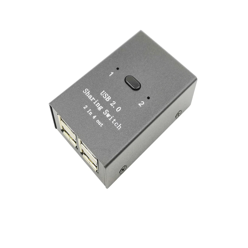 USB 2,0 переключатель Ручной сепаратор кнопки 2 в 4 компьютерная мышь клавиатура U диск принтер обмен оборудование ручной кнопочный переключатель