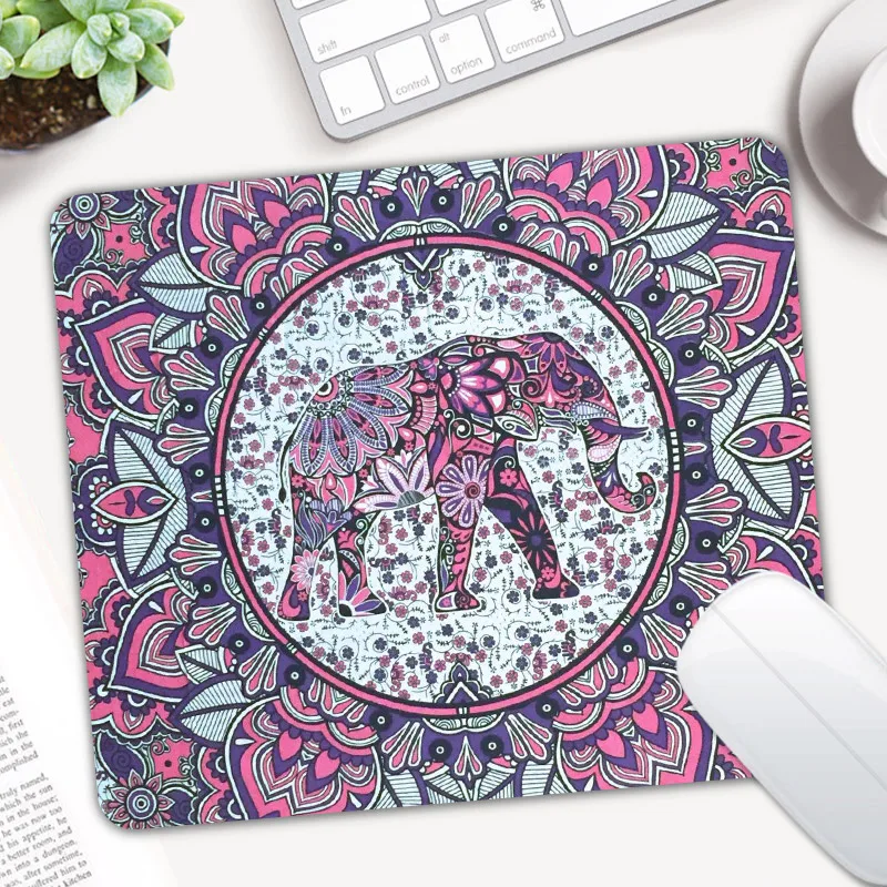Игровой коврик для мыши Mandala Elephant ноутбука ПК Противоскользящий универсальный