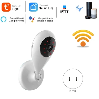 

Smart Home IP Camera 720P Surveillance Wifi Camera Tuya Smart Life Work with Alexa Google Home IFTTT US Plug