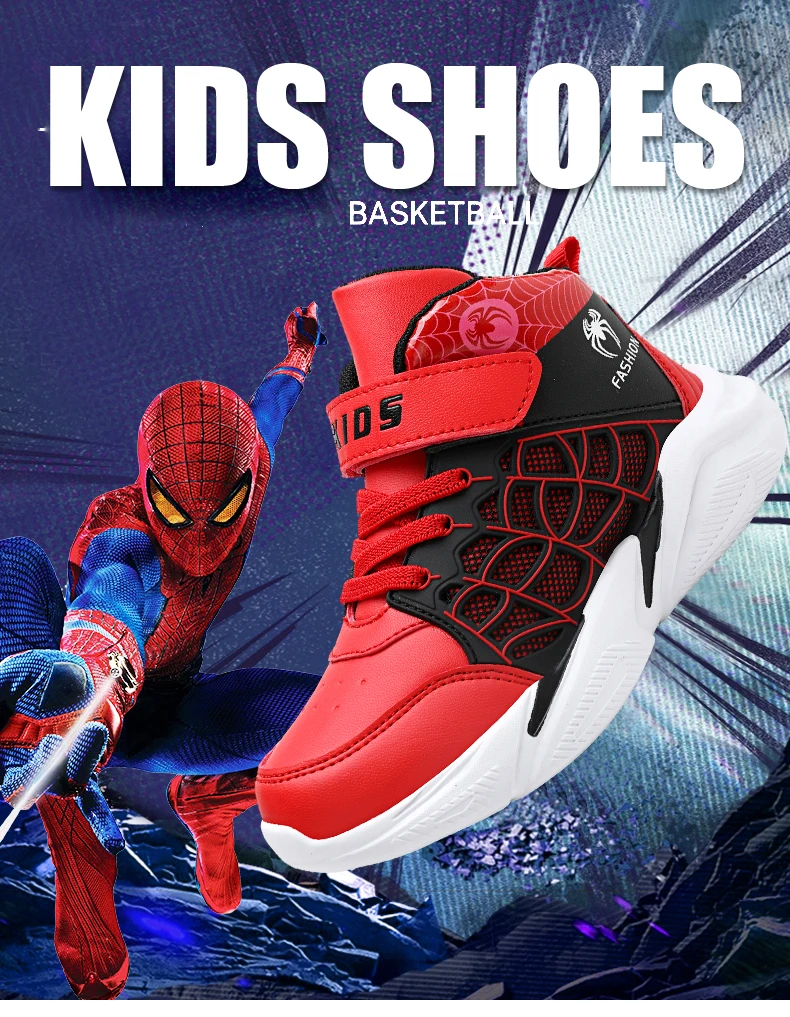 PINSEN 2019 Winter Kids Sneakers Boys Basketball Shoes Running Casual Children Shoes Boy Sport Spiderman Shoes chaussure enfant (1)
