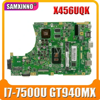 شراءX456UQK اللوحة لابتوب For Asus X456UVK X456UV X456UQ X456U اللوحة الأصلية DDR4 4GB-RAM I7-7500U GT940M