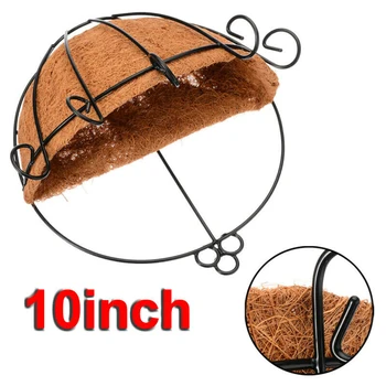 

Planter Flower Basket Holder Decor Iron+Coconut Palm 10inch Accessories