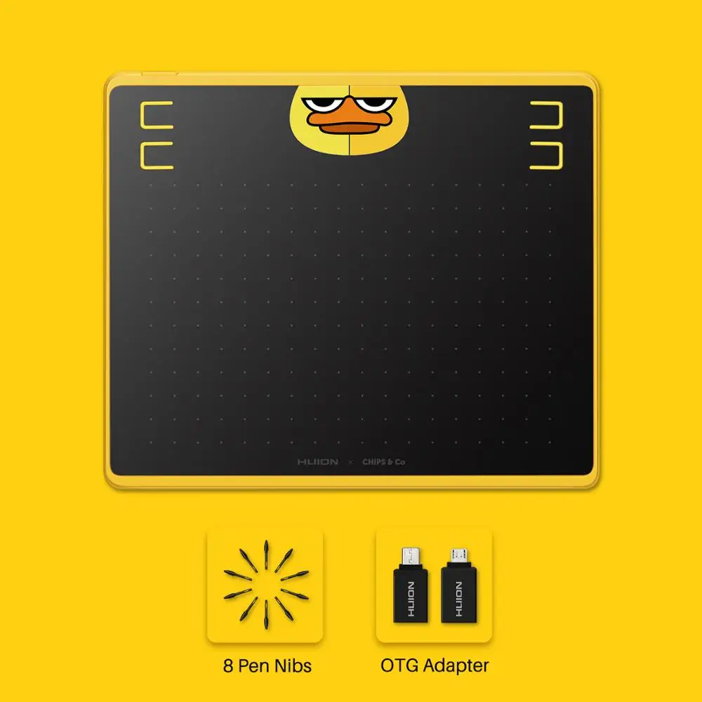  HUION Edición Especial HS64 tabletas gráficas 8192 niveles Pen Tablet con teclas de presión Stylus 