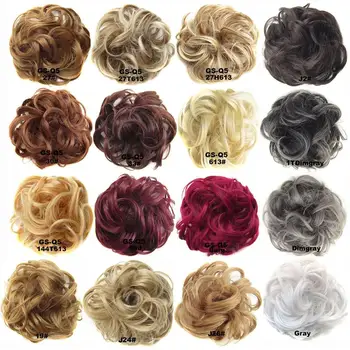 

Ladies Fashion Pony Tail Hair Extension Bun Hairpieces Scrunchie Elastic Wave Curly Synthetic Hairpieces Hair Accessories