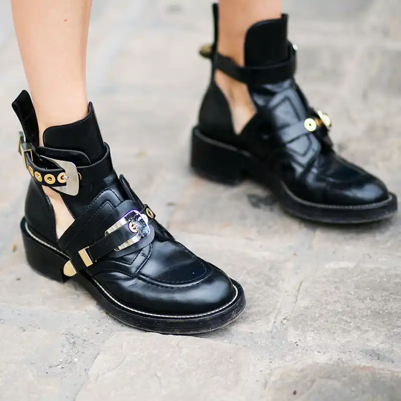 Gold buckle boots Clearance