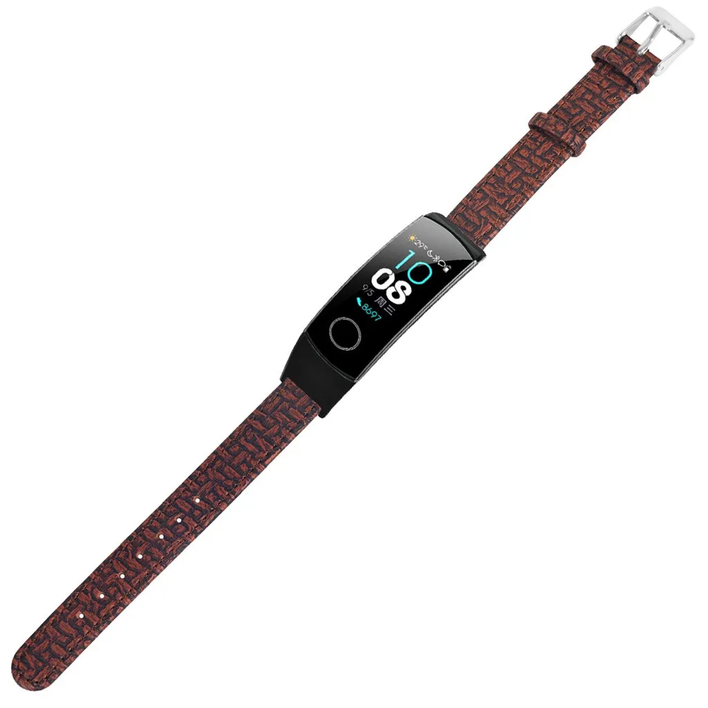 Замена волоконно-кожаных часов Ремешок Браслет для huawei Honor Band 5/4 унисекс тонкий ремешок 10 стилей роскошный модный подарок
