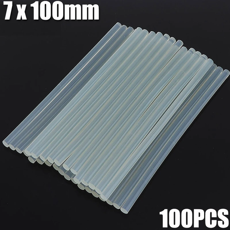 

100Pcs 7mmx100mm DIY Melt Glue Sticks For Electric Glue Gun Craft Album Alloy Car Dent Paintless Removal Hand Repair Tool