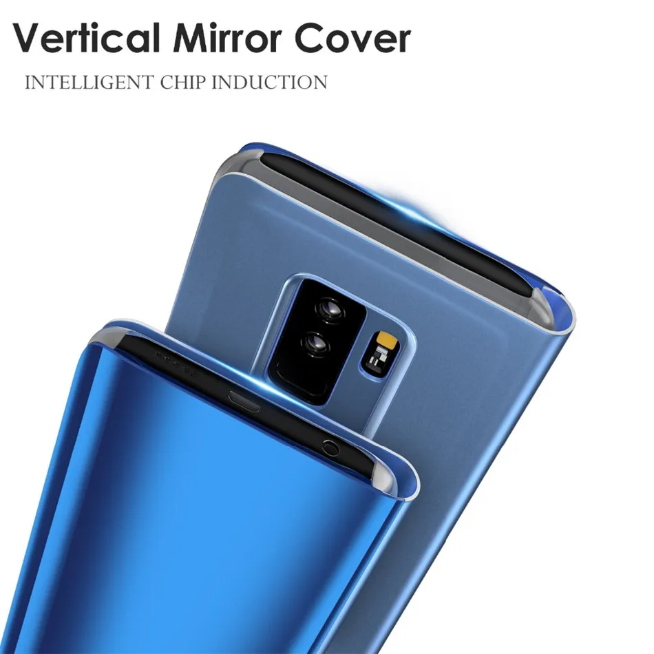 Умный зеркальный чехол для samsung Galaxy S10Plus S10E S8 S9 S10Lite S6edge Note8 Note9 откидная крышка Capinhas