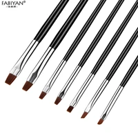 Painting Drawing Carving  7Pcs/setNail Art Manicure For UV Gel Polish Flat Design Tips DIY  Pen Brush Acrylic Tools Set 1