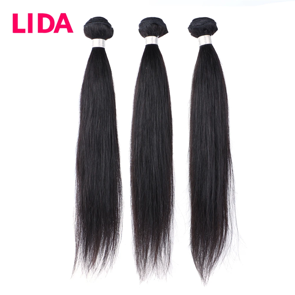 

Lida Chinese Straight Human Hair Bundles Natural Remy Hair Extensions Three Pieces Deal