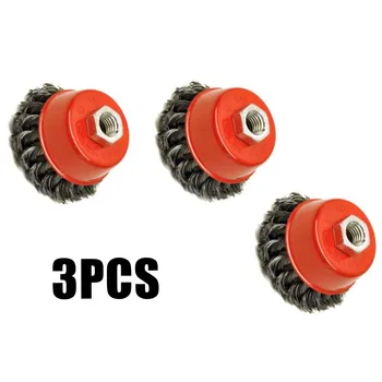 

Cleaning Wire Brush Polishing Workshop Tools Supplies Red 3 inch Wheel