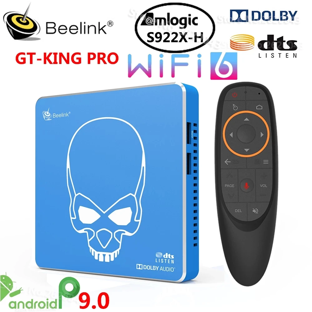 Beelink GT King Pro Hi Fi Lossless Sound TV Box с Dolby Audio Dts Listen Amlogic S922X H Android 9 0 4 Гб 64 4K