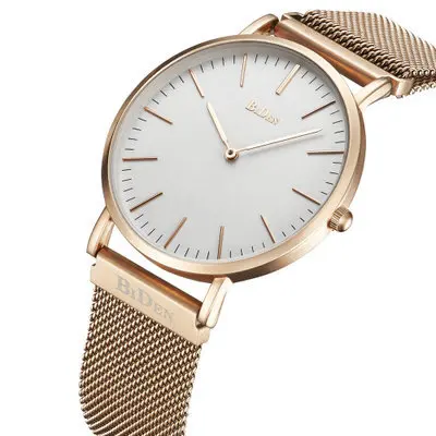 

Biden Biden Mesh Belt COUPLE'S Watch Fashion Large Dial New Style Men's Watch Quartz MEN'S Watch