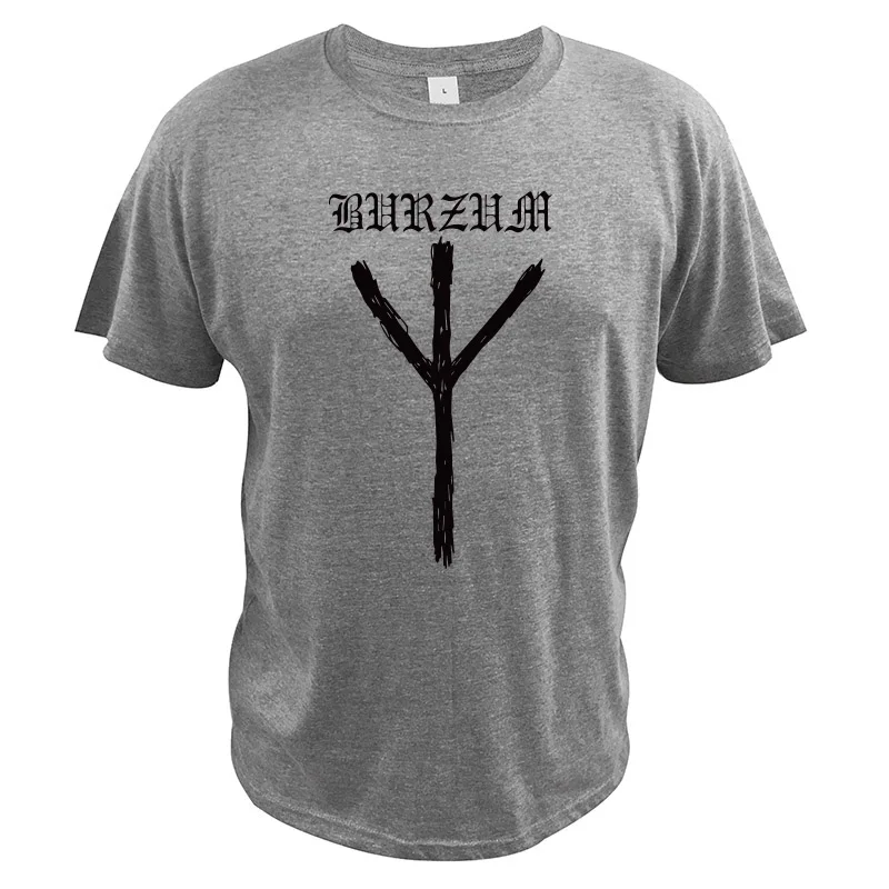 Футболка с надписью «Burzum», повседневные свободные футболки с коротким рукавом и круглым вырезом, европейские размеры, хлопок