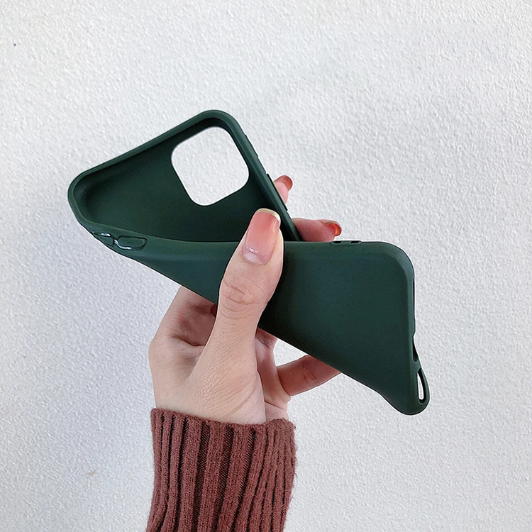 Matte Army Green Phone Case for iPhone 11 Case iPhone 13 Pro Max Silicone Cover 2020 SE 6 6s 7 8 7plus 8plus X XR XS Max 12 Mini apple 13 pro max case