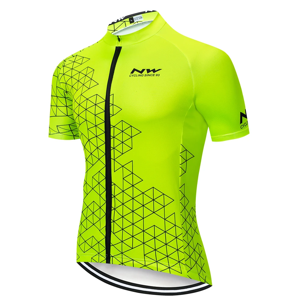summer new NW cycling sports bike racing team suit men's short-sleeved outdoor equipment - Цвет: Top de manga corta