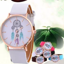 Relojes para mujer, женские повседневные часы, модные, Ловец снов, кварцевые часы с кожаным ремешком, женские часы, нарядные часы# D Relojes para mujer, женские повседневные часы, модные, Ловец снов, кварцевые часы с кожаным ремешком, женские часы, нарядные часы# D