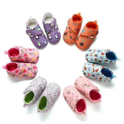 Новое поступление; детская Водонепроницаемая хлопковая обувь; Модный дизайн; принт с животными; обувь для новорожденных мальчиков и девочек; Мокасины с мягкой подошвой из ПВХ