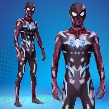 

Spider Boy Parallel Universe New Era Little Black Spiderman Siamese Tights Meyer Cosplay Adult Children's Mask Halloween Costume