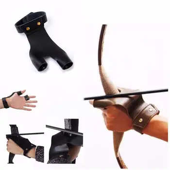 

Protection Bow Leather Arrow Archery Two Finger Glove Outdoor Sports Shooting Protective Handmade Fashion