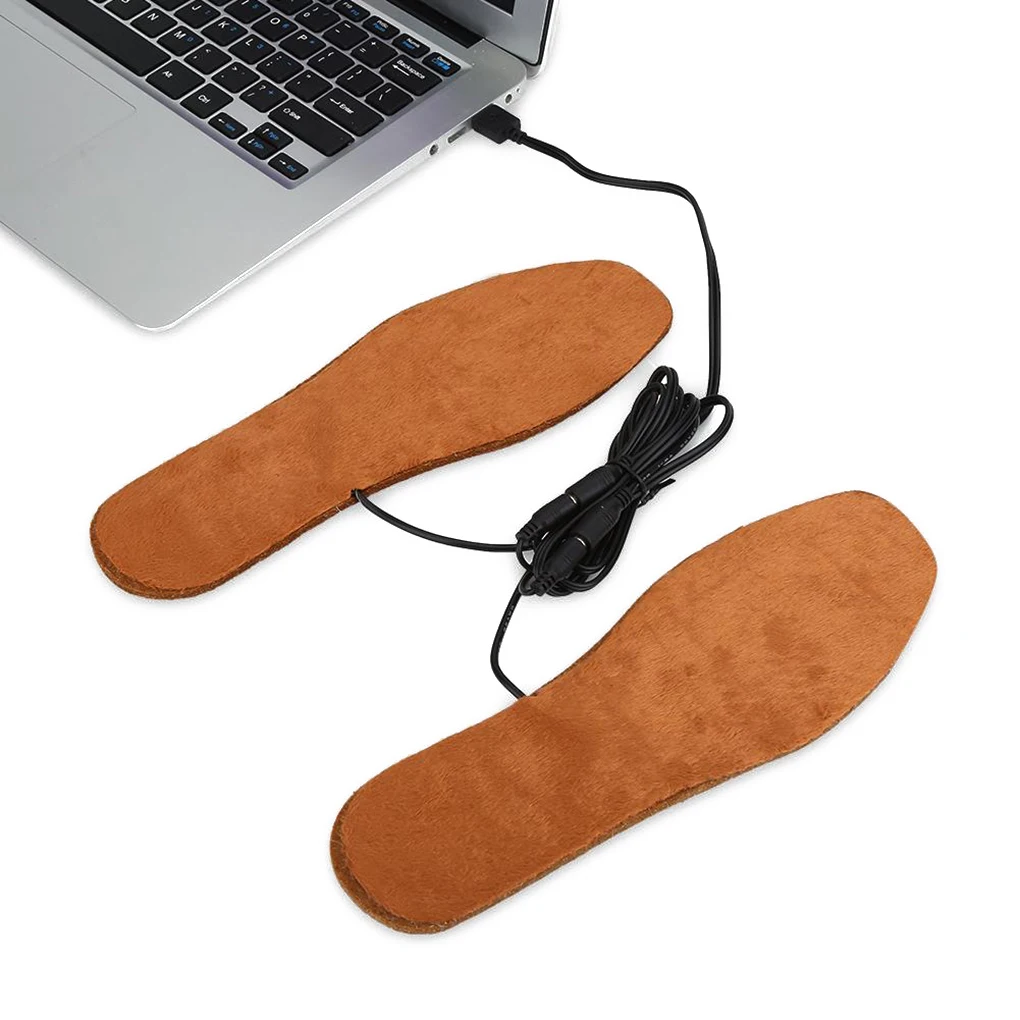 1 пара USB Powered ботинки с электрическим подогревом стельки ноги теплые колодки зима нагреватель обуви вставки