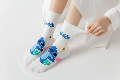 3 Pairs Casual Korea Women socks Cute Kawaii long socks Cartoon Mickey Minnie Donald Winnie Cotton socks girl socks Size 35-42