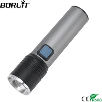 

BORUiT Q5 LED Flashlight 300LM 3-Mode Zoom Torch Rechargeable Waterproof Lantern Camping Bicycle Light