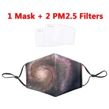 

3D Universe Starry Sky Printing Masks Protective PM2.5 Filter Mask anti dust Face Mouth-Muffle Mask bacteria proof Flu Mask