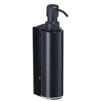 

Stainless Steel Soap Dispenser Wall-Mounted Soap Shampoo Holder Manual Dispenser Black