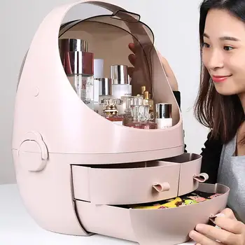 

Transparent Cosmetic Box Jewelry Cosmetic Storage Box Space Saving Large Desktop Storage Box Professional Makeup Storage Box