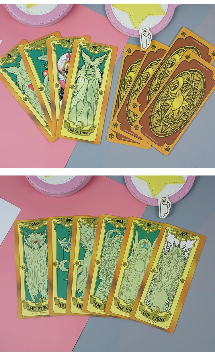 Japan Anime Card Captor Sakura Magic Mahou 54 Pieces Clow Cards Tarot Cards  Set Collection Toys Gift - Magic Tricks - AliExpress