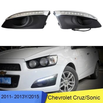 

LED DRL Daytime Running Light Turning Signal Lamp Fog light Driving Bumper For Chevrolet AVEO 2010-2013 car Styling