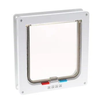 

Controllable Access Openings 4-Way Locking Indoor/Outdoor Pet Door Kit Dog Sliding Cat Door Grass For Sliding Doors