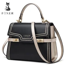 FOXER бренд Gentlewoman большой емкости кожаные сумки-мессенджеры женские роскошные стильные сумки на плечо леди подарок ко Дню Святого Валентина