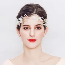 Свадебные украшения для головы для волос, с узорами, ручной работы невесты цветочный венок, платье подружки невесты, повязка на голову в цветочек с повязкой на голову для девочек наряды TS135