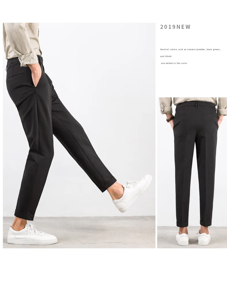 Zogaa Spring Autumn Men Dress Pant Business Casual Slim Fit Ankle Length Pantalon Homme Solid Formal Pant Suit Trousers New