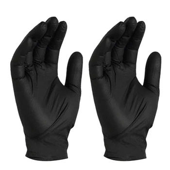 

Household Cleaning Washing Gloves 500Pcs Disposable Black Gloves Laboratory Nail Art L Tattoo Anti-Static Gloves