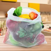 Многоразовые сетчатые мешки для продуктов, продуктов, фруктов, овощей, сумка для хранения мелочей, кухонная Сетчатая Сумка для хранения продуктов