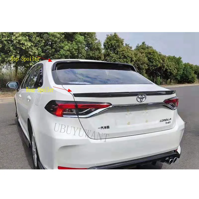 Для Toyota Corolla высокое качество АБС-пластик грунтовка цвет задний багажник спойлер на крышу автомобиля украшение в виде хвостового крыла для Corolla 19