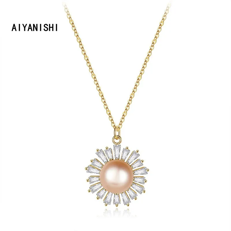 

Ожерелье AIYANISHI с натуральным пресноводным жемчугом, 18 карат