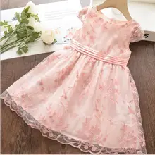 Г. Летние модные милые кружевные платья принцессы с вышивкой для девочек; милое детское платье; 6 шт/лот;