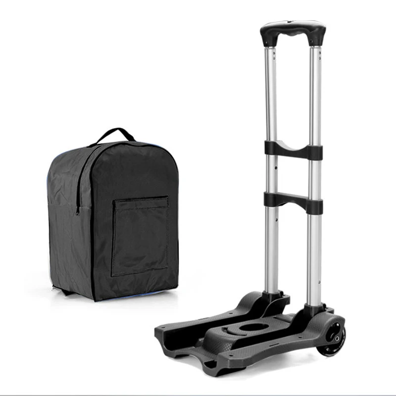 

E-FOUR Folding Hand Truck with Storage Bag Heavy Duty Luggage Cart Compact and Lightweight for Luggage Travel Auto Moving Office