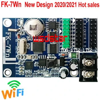 

FK-7Wn WIFI LED controller card 1*HUB08+2*HUB12 320*32 Single color Dual color LED controller card HD-W60 Hot Sales 3pcs/lot