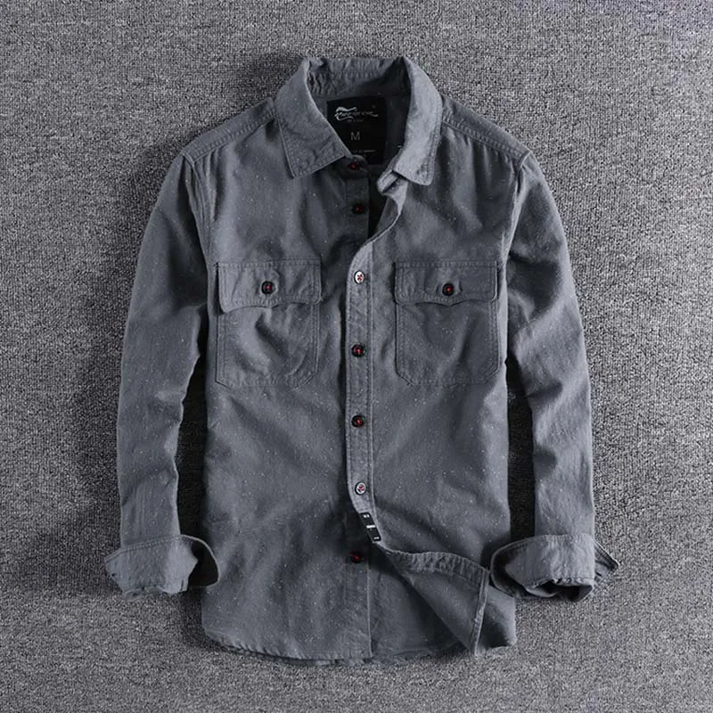 

2019 Pure Cotton Ground Flower Long Sleeve Leisure Shirt Former Single Men's Shirts Coat for wholesale fashion designer blouse L