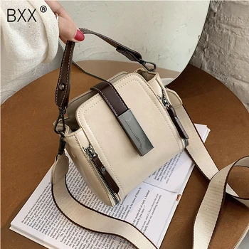 

[BXX] PU Leather High Capacity Crossbody Bucket Bags For Women 2020 Autumn Fashion Trend Shoulder Bag Lady Travel Handbag HO187