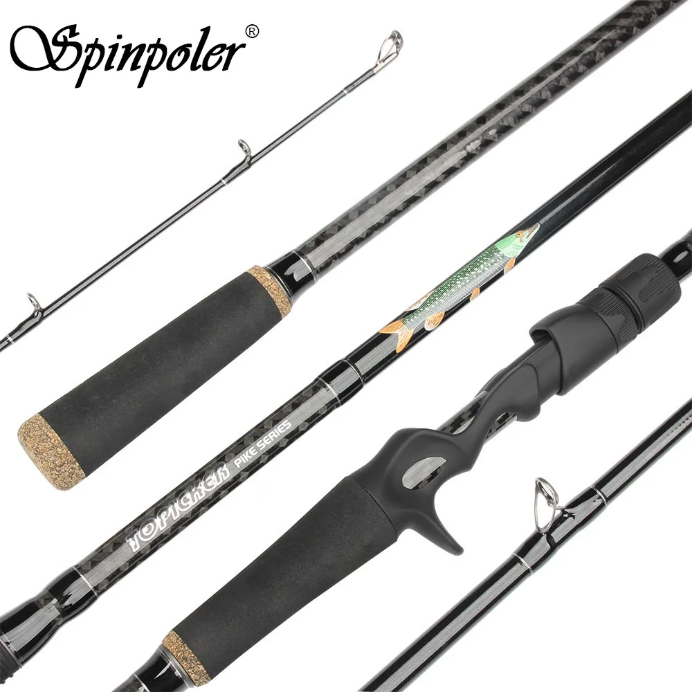 Spinpoler Pike Fishing Rod 2.4m/2.5m spinning rod fast Medium heavy Carbon  Casting rods for fishing gears