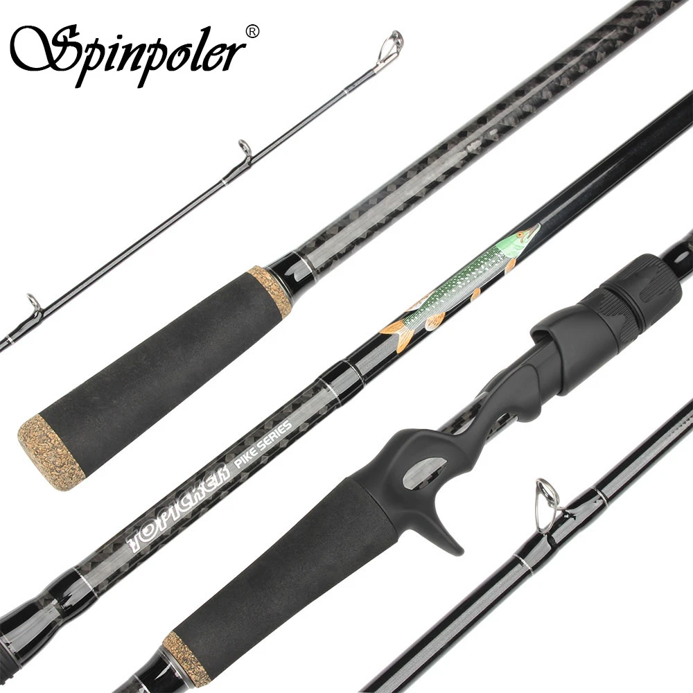 Spinpoler Pike Fishing Rod 2.4m/2.5m Spinning Rod Fast Medium Heavy