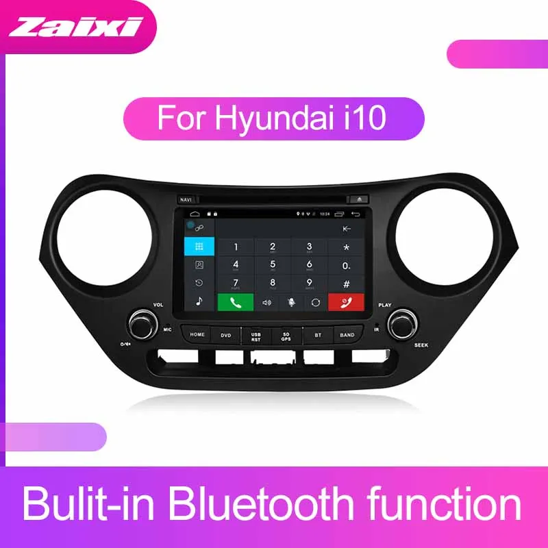 Top ZaiXi Touch screen Android car Audio for Hyundai i10 2013~2019 support GPS navi Ipod BT radio mic Media Navigation system 5